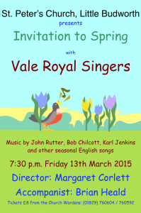 St Peters Vale Royal Singers flyer